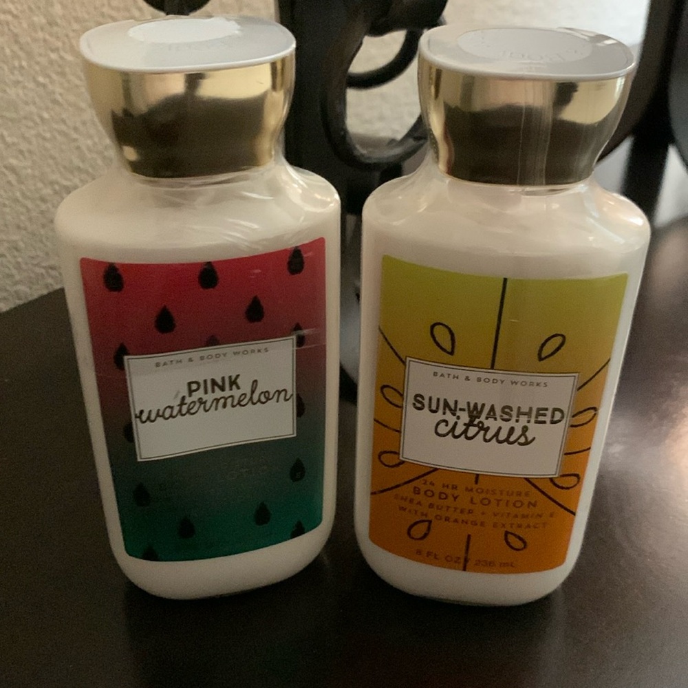 Bath & Body Works Pink Watermelon & Sun Washed Citrus Lotion Set